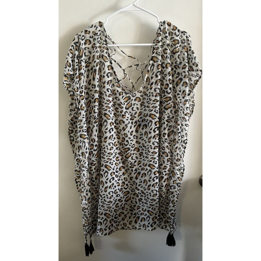 Bathingsuit Cover-Up Palisades Beach‎ Club Womens XS/S Animal Print (jj)